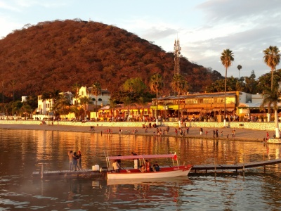 On the boardwalk looking at Chapala